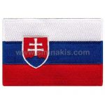 Slovakia Embroidered Flag 8x5 cm