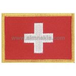 Switzerland Embroidered Flag 8x5