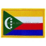 The Comoros Embroidered Flag 8x5 cm