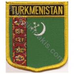 Turkmenistan Embroidered Flag 8x6,5