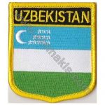 Uzbekistan Embroidered Flag 8x6,5