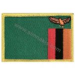 Zambia Embroidered Flag 8x5