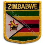Zimbabwe Embroidered Flag 8x6,5