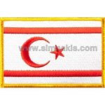Northern Cyprus Embroidered Flag 8x6