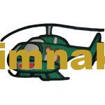 Helicopter Pilot Embroidered Patch 11x6.5 cm