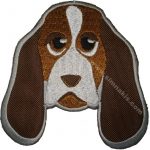 Dog Embroidered Patch 9x9 cm