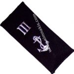 Naval Epaulettes Black with Silver Glitter Thread 1 Pair