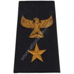 Eagle 1 Star Epaulettes with Embroidery Black and Gold 1 Pair