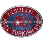 Türk Yıldızları (Turkish Stars) Logo Embroidered Patch (9 x 6.5 cm)