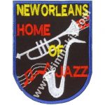 New Orleans Home Jazz Logo Embroidered Patch (9 x 7 cm)