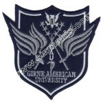 Girne American University Logo Embroidered Patch (Woven, 8 x 9 cm)