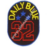 Daily Blue 32 Logo Embroidered Patch (Woven, 9 x 6 cm)