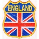 England Embroidered Flag with Text 8x7 cm