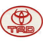 Toyota Embroidered Patch Emblem White 8.5x6 cm