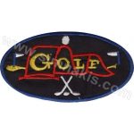 Golf Embroidered Patch (11x6 cm)