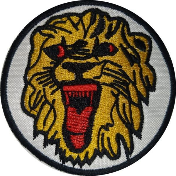 Lion Head Embroidered Patch 8x8 cm - Görsel 3