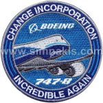 Boeing 747-B Embroidered Patch (9x9 cm)