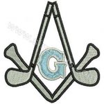 Golf Club Embroidered Patch (10x9.5 cm)
