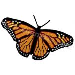 Butterfly Embroidered Patch (13x7.5 cm)