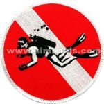 Diving Flag Diver Embroidered Patch (9x9 cm)
