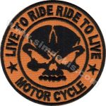 Motorcycle Logo Embroidered Patch (9x9 cm)