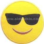 Emoji Sunglasses Embroidered Patch (8x8 cm)