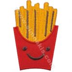 French Fries Embroidered Patch (9x6 cm)