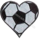 Football Love Embroidered Patch (7x7 cm)