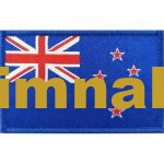 New Zealand Embroidered Flag 8x5 cm