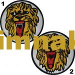 Lion Head Embroidered Patch 8x8 cm