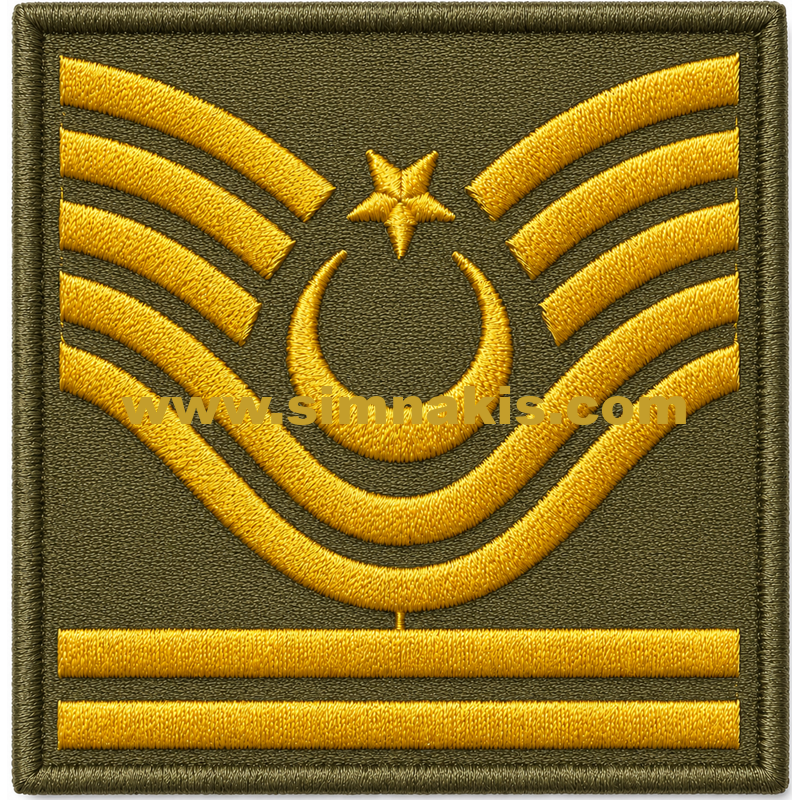 assubay Aviation Senior Chief Sergeant External Rank Embroidery - Görsel 1