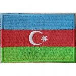Azerbaijan Flag Embroidered Patch 5x8 cm