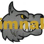 Wolf Jackal Head Embroidered Patch 9x8.5 cm