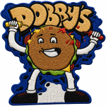 Dobby's Logo Embroidered Patch Woven, 10 x 11 cm and 39 x 39 cm