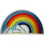 Rainbow Company Logo Embroidered Patch 9x5 cm