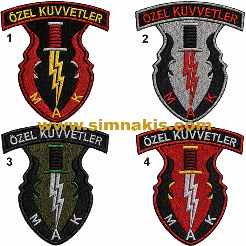 özelkuvvetler Special Forces Mak Embroidery Patch 10x6.5 cm - Görsel 1