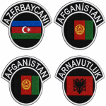 Foreign Military Training Flag Embroidery 6x6 cm