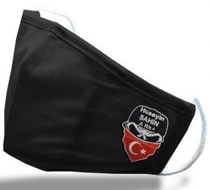 Name Tag and Blood Type Mask - Double-Sided Printed & Washable
