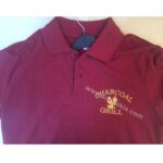 Charcoal Grill Lacoste Polo Shirt Embroidery Application