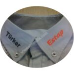Embroidery Application on "Estap" Shirt Collar
