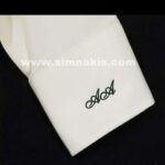 Embroidery Application of Initials on Shirt Cuffs