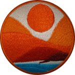 Coastal Nature Embroidered Patch – 8x8 cm