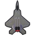 Fighter Jet Embroidered Patch – 7.5x10 cm