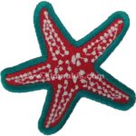 Starfish Embroidered Patch – 6x6 cm