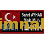 Company Name Tag Embroidered Patch 6x10 cm
