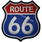 Route 66 Embroidered Patch – 7.5x8 cm