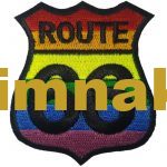 Route 66 Embroidered Patch – 7x8 cm