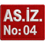 As.iz Military Numbered Sleeve Patch Embroidery 8.5x6 cm