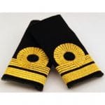 Nautical Captain's Epaulettes with Embroidered Gold Thread – 1 Pair