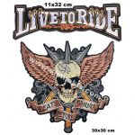 Live to Ride Death Before Dishonor Embroidered Patch